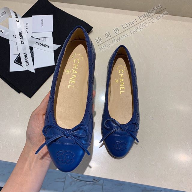 Chanel女鞋 香奈兒頂級芭蕾舞鞋 Chanel羊皮舒適平底鞋  naq1074